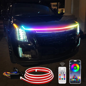 Multi Color APP Control Hood Strip RGB Engine Bay
