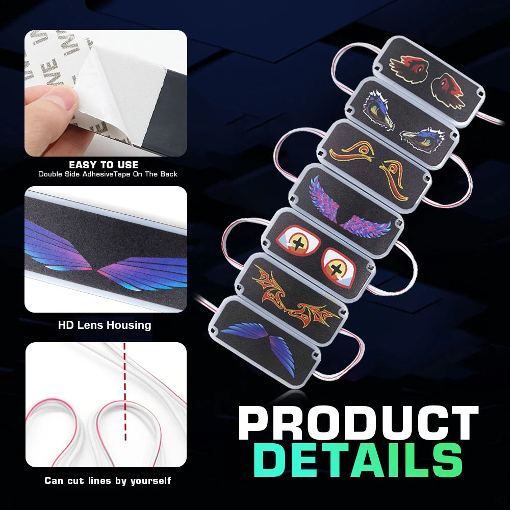 1PCS RGB Evil Eye Module Demon Strobe Warning Flashing