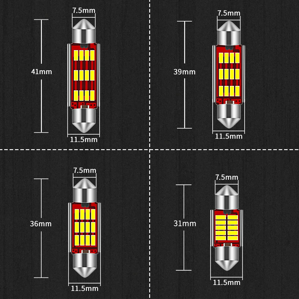 For Mercedes Benz W210 W211 W203 4PCS Canbus No Error Festoon