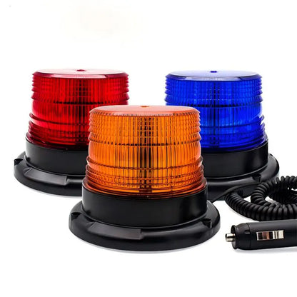 Laikesi 12LED Amber Strobe Beacon Warning Base 12V Cigarette