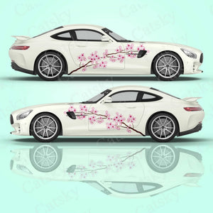 For Universal Large Japanese Cherry Blossoms 2PCS Sticker
