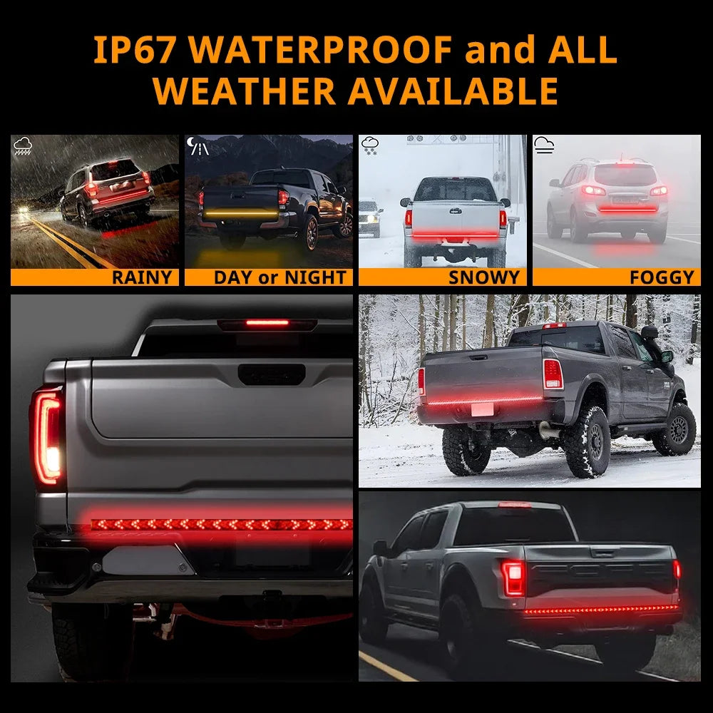 Fishbone Pickup Tailgate Bar 48 Inch Sequential Turn Signal