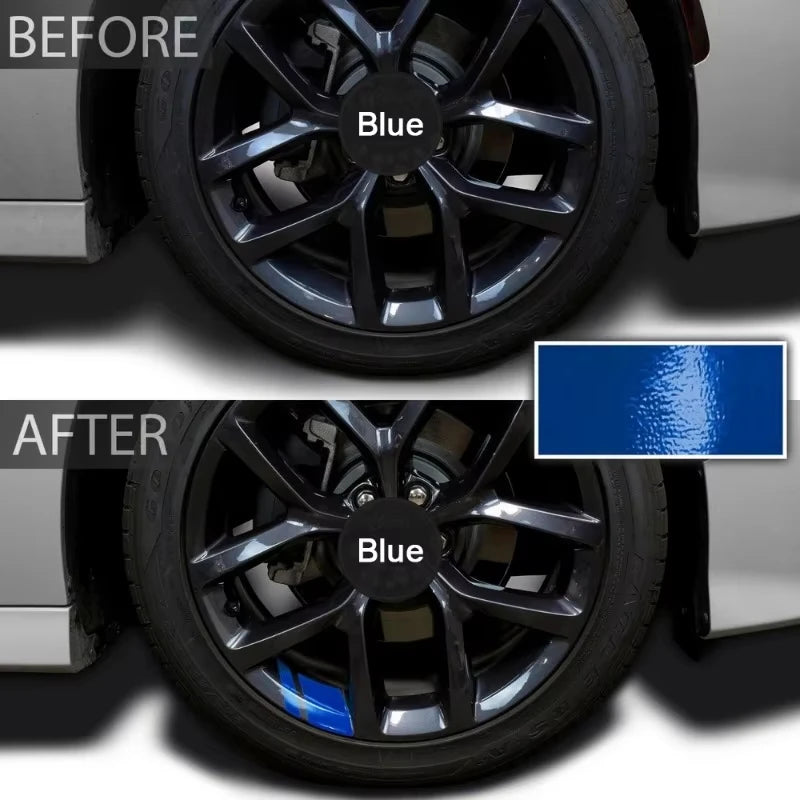 6PCS Reflective Wheel Decal Sticker Pressure Adhesive Red