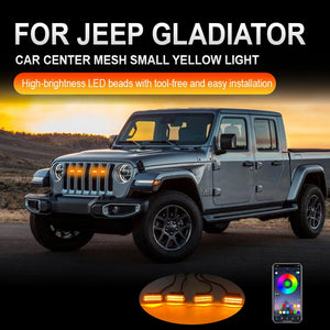For Jeep Gladiator Specialized Center Grid Small Yellow Front