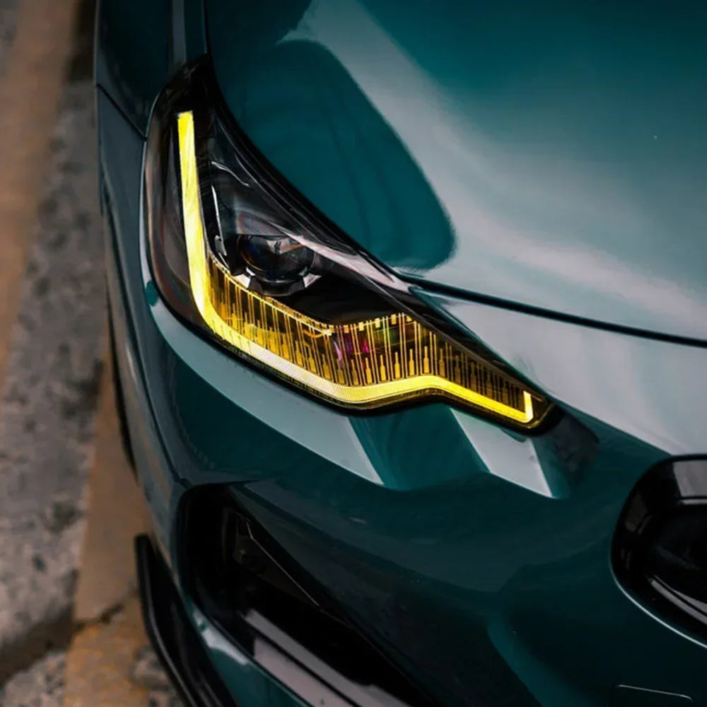 For 2022 2023 2024 BMW 2 Csl Lemon Yellow Drl Daylight Chips