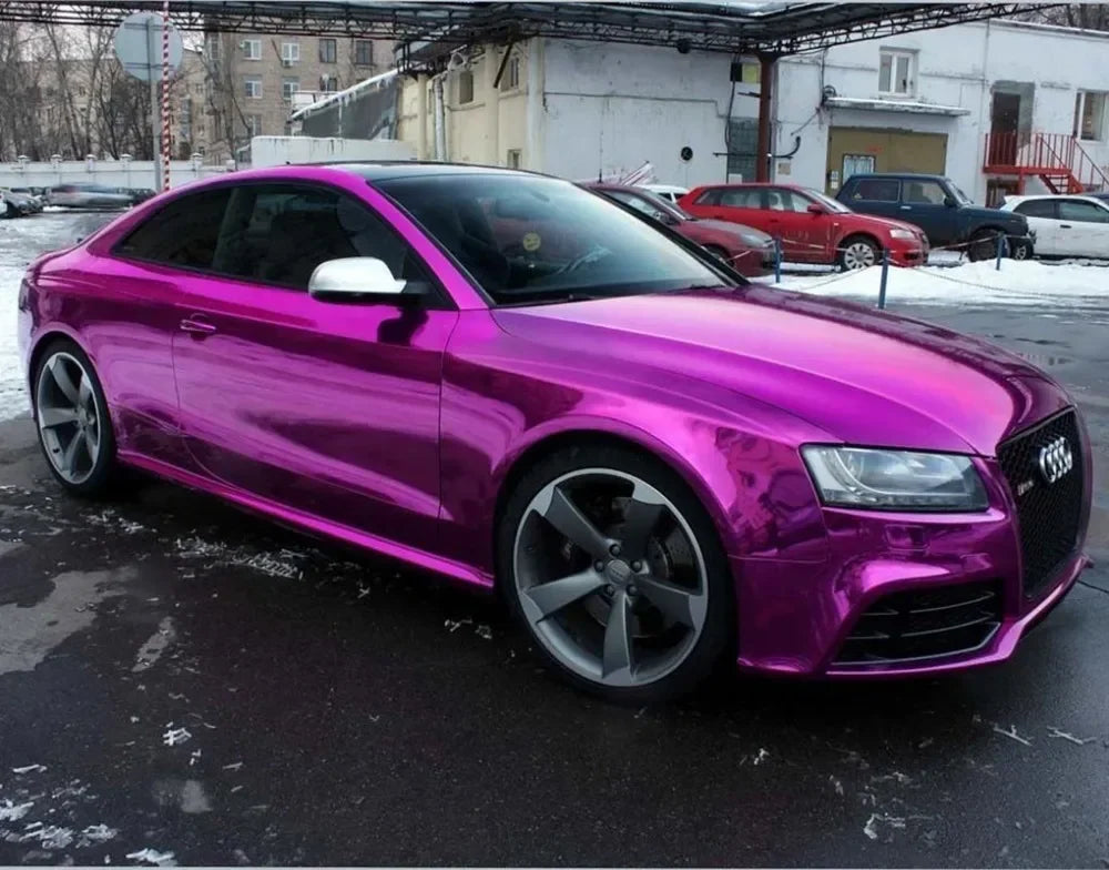 Flexible Gloss Chrome Mirror Vinyl Wraps Wrapping Film Sticker
