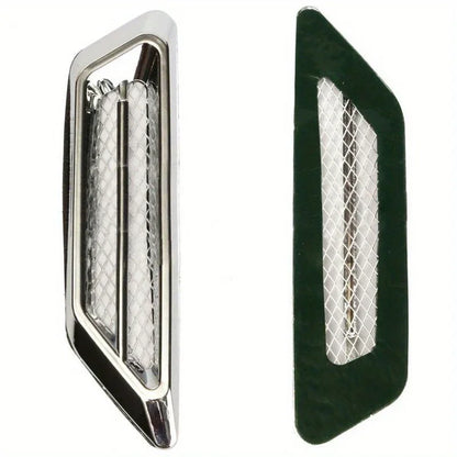 2PCS Chrome SUV Air Flow Fender Side Vent Sticker