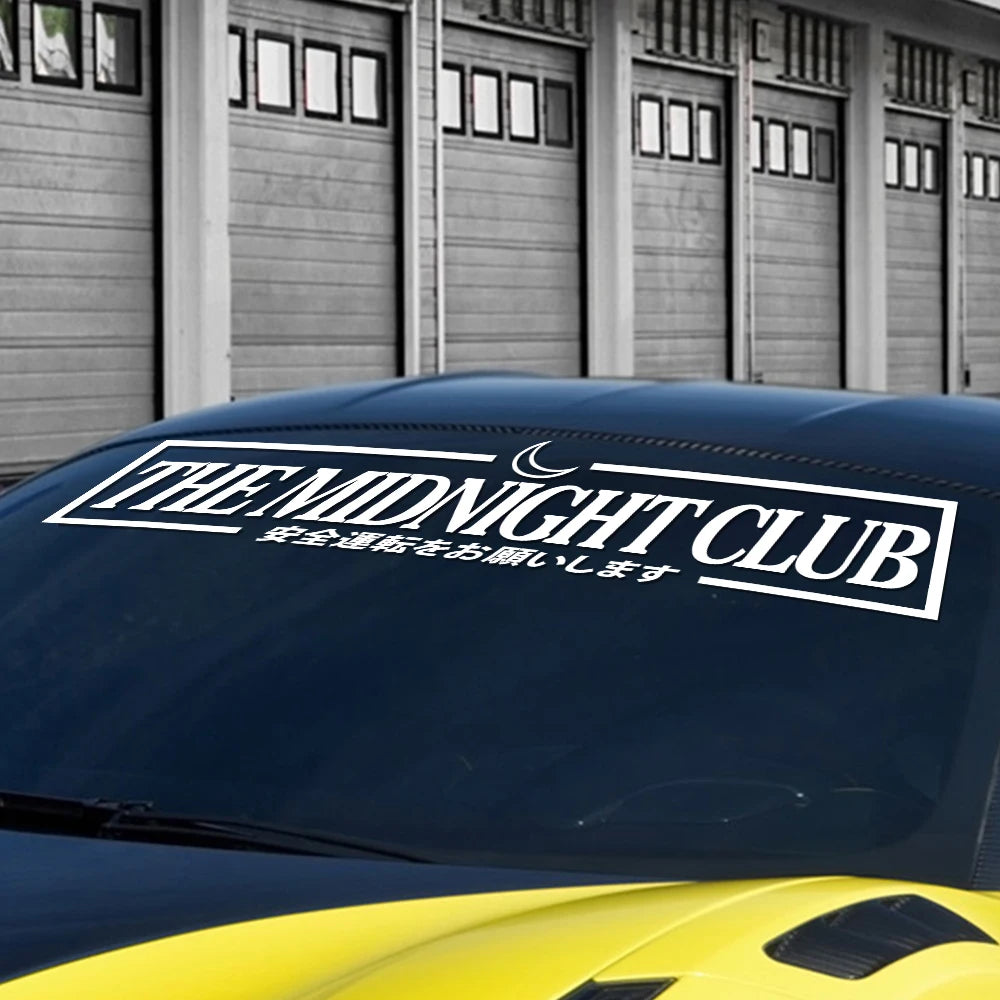 Jdm Midnight Sticker Windshield Banner Night Run Sport