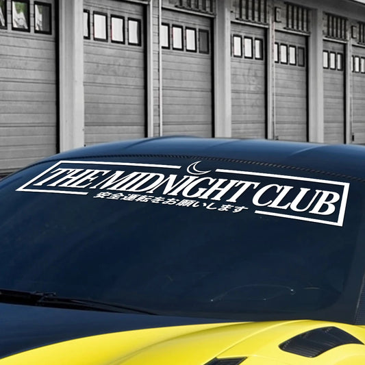 Jdm Midnight Sticker Windshield Banner Night Run Sport