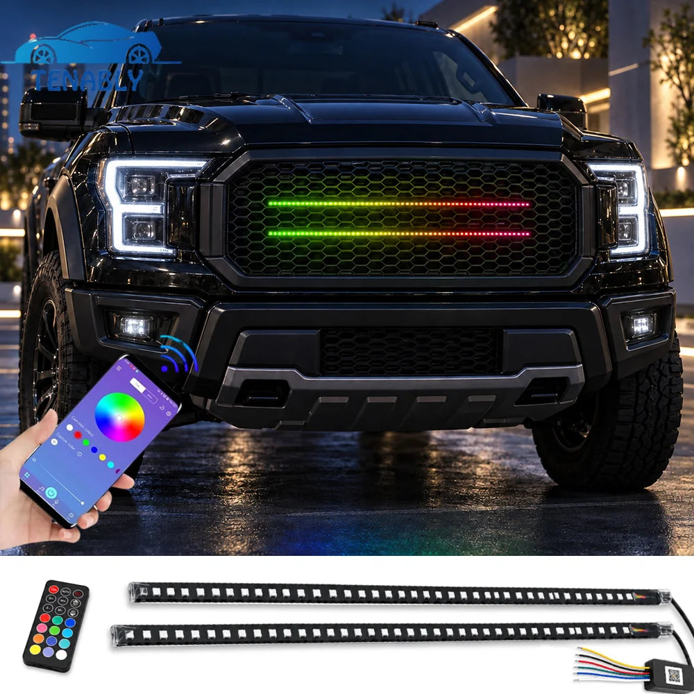 RGB Knight Rider Scanner Strip Flashing Grille Bar 12V