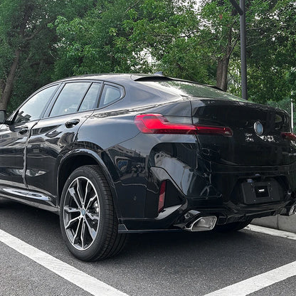 For BMW X4 G02 Lci M Gloss Black Rear Bumper Lip Spoiler Side