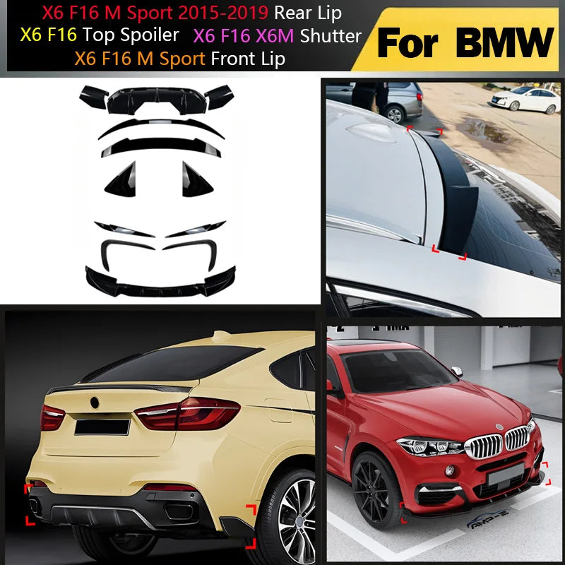 For BMW X6 F16 M Sport 2015-2019 Rear Lip F16 Spoiler Wing Refit