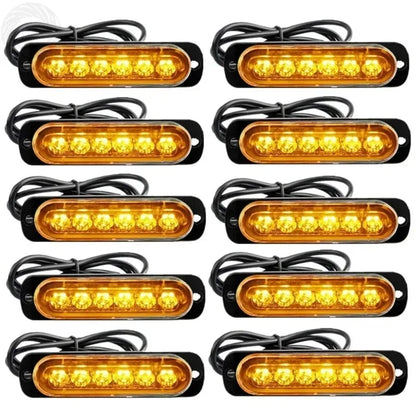 2PCS Strobe 12V 24V 6LED Truck Trailer Stroboscopes Emergency