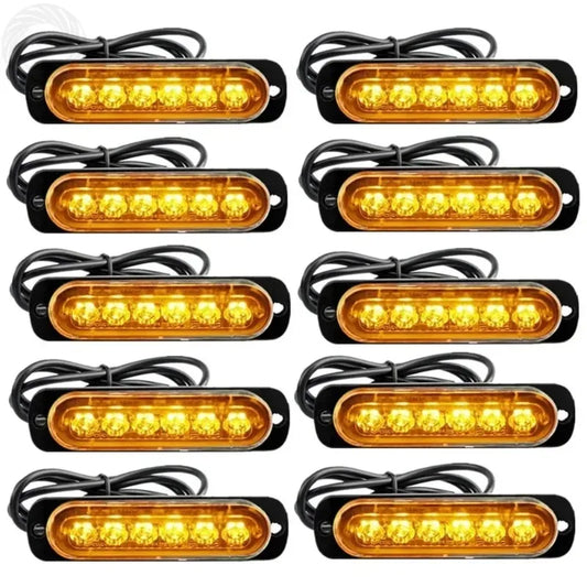 2PCS Strobe 12V 24V 6LED Truck Trailer Stroboscopes Emergency