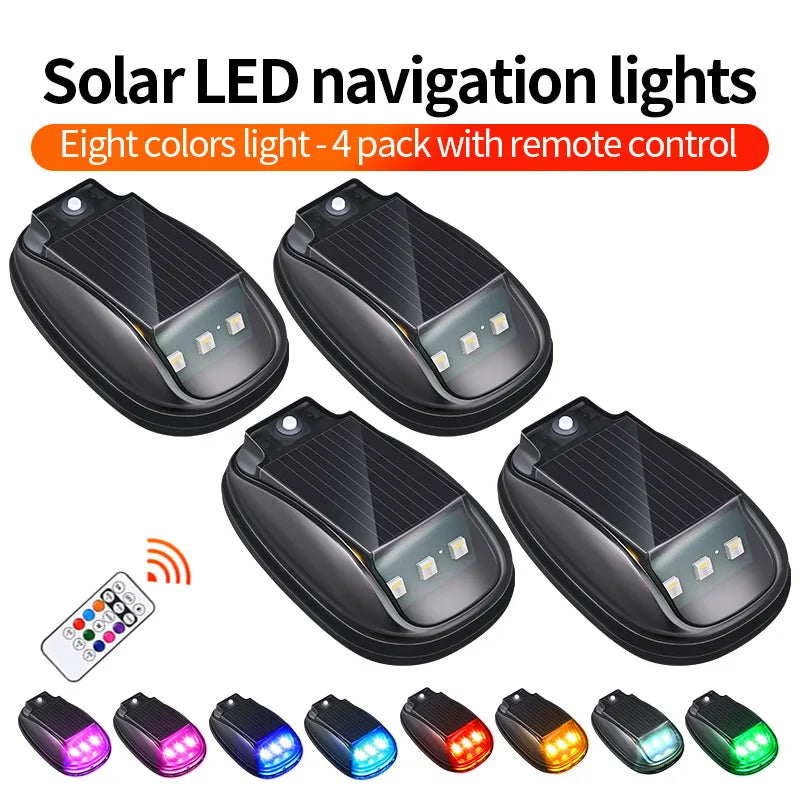 RGB Strobe Solar Powered Aircraft Airplane Helicopter Warning