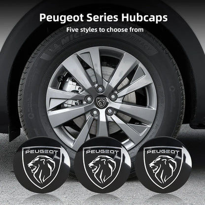 For Peugeot 408 4008 308 3008 4PCS Emblem Wheel Hub Center Cover
