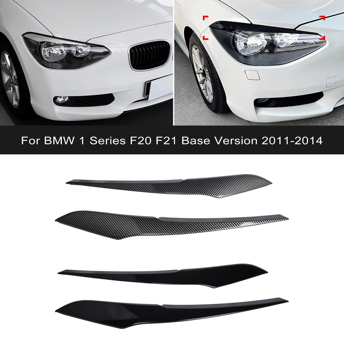 For BMW 1 Series F20 F21 Headlight Eyebrow Eyelid Cover Trim