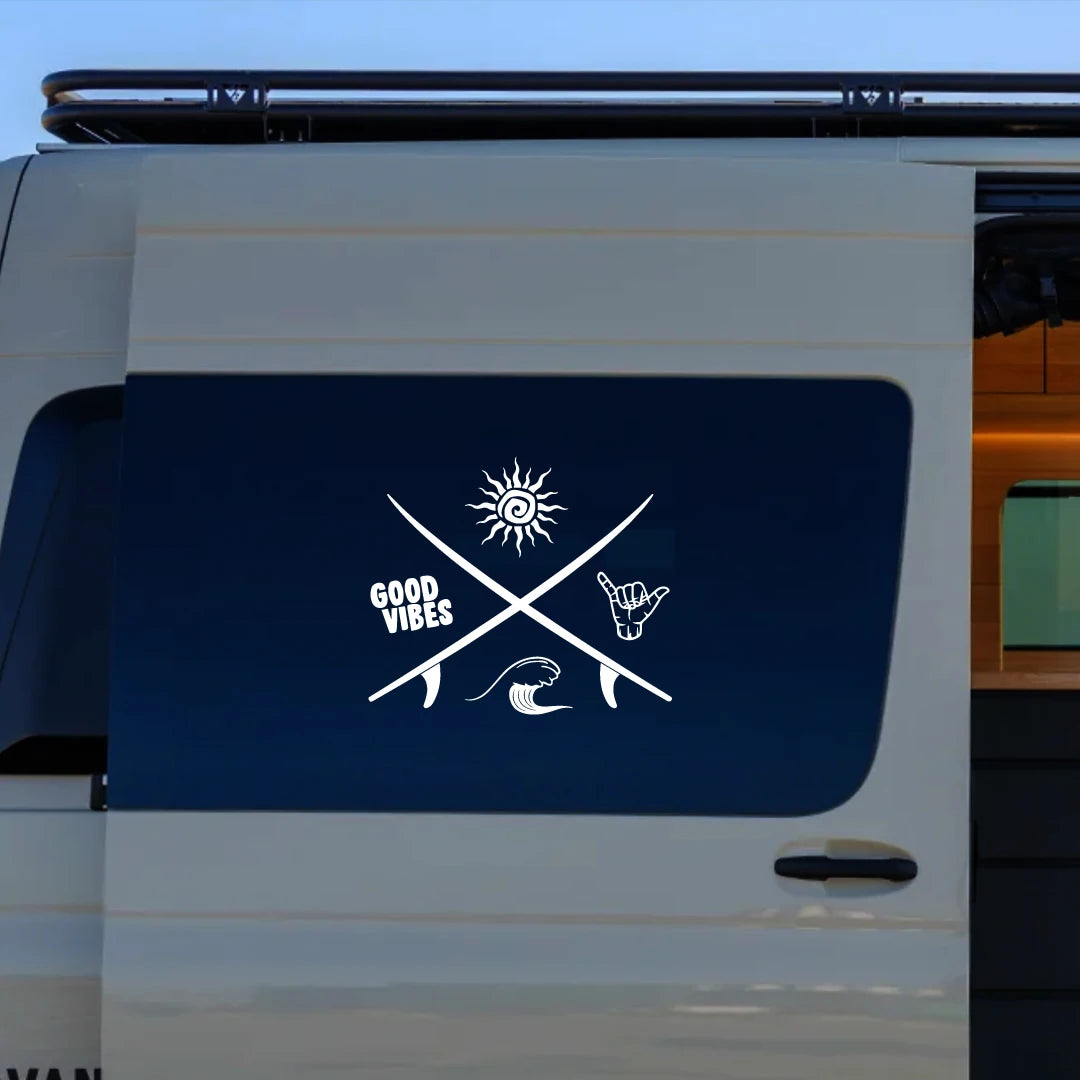Beach Waves Sticker Motorcycle Decals Truck Waterproof Non