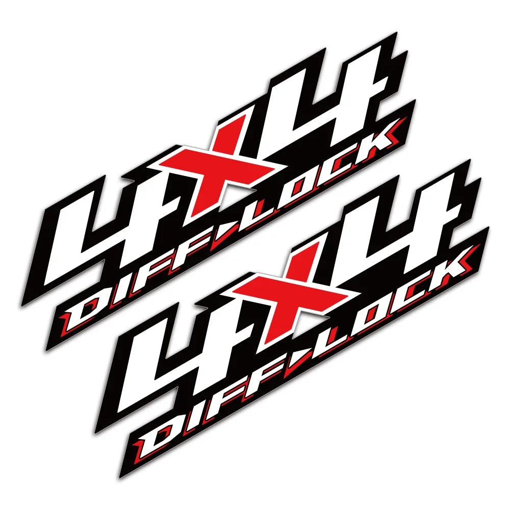 For D Max F-150 Hilux Ram 2PCS 4X4 Diff Lock Stickers Pickup