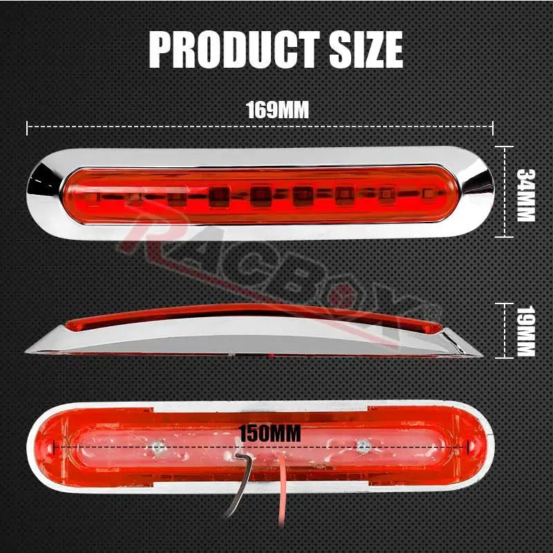 Truck Trailer Side Marker 9LED Oval Clearance Warning Signal