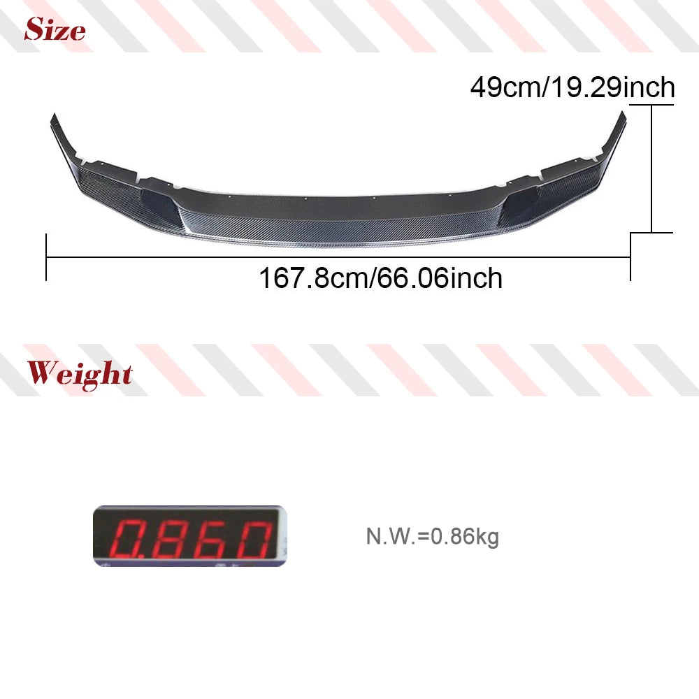 For BMW 5 Series F90 M5 Carbon Fiber Frp Front Lip Spoiler