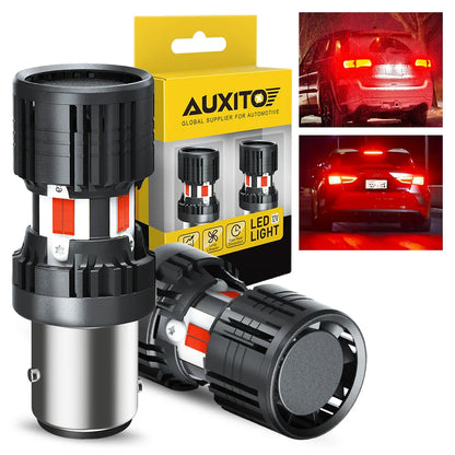 2PCS Auxito P21 5W bay15d Bulb 1157 Red Brake