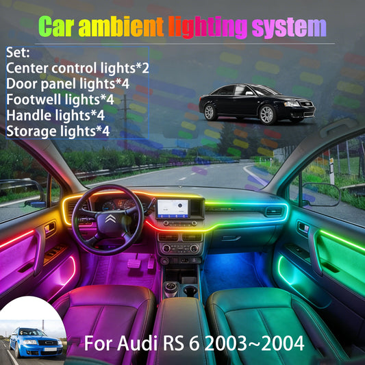 For Audi Rs 6 2003~2004 MK1 In Ambient Lighting Trunk Interior