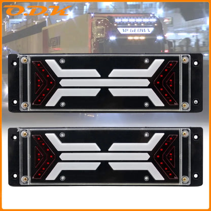 For Trailer 2PCS 12V Combination Tail Turn Signal Lamps Brake