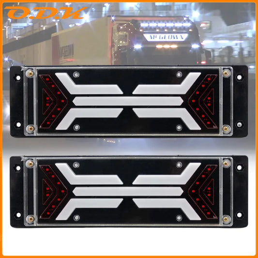 For Trailer 2PCS 12V Combination Tail Turn Signal Lamps Brake