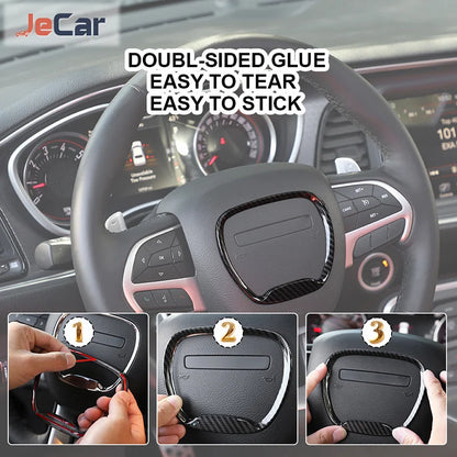 For Dodge Challenger Jecar Steering Wheel Stickers Covers Trim