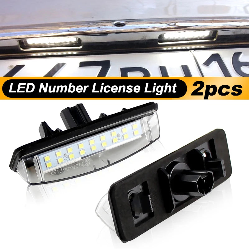 For Mitsubishi Colt 2PCS Number License Plate White 12V Plus