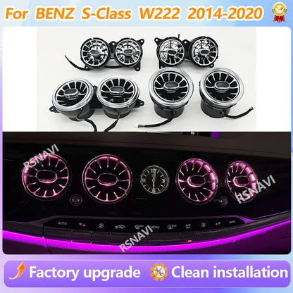 For Benz S-Class W222 2014-2020 3 Colors Air Vents Ambient Front