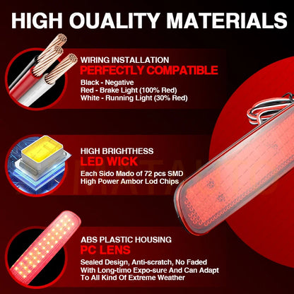 For Toyota Land Cruiser 100 Cygnus 2PCS Rear Bumper Reflector