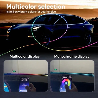 For Tesla BMW Audi Volvo Front Windshield Interior 140CM 150 RGB