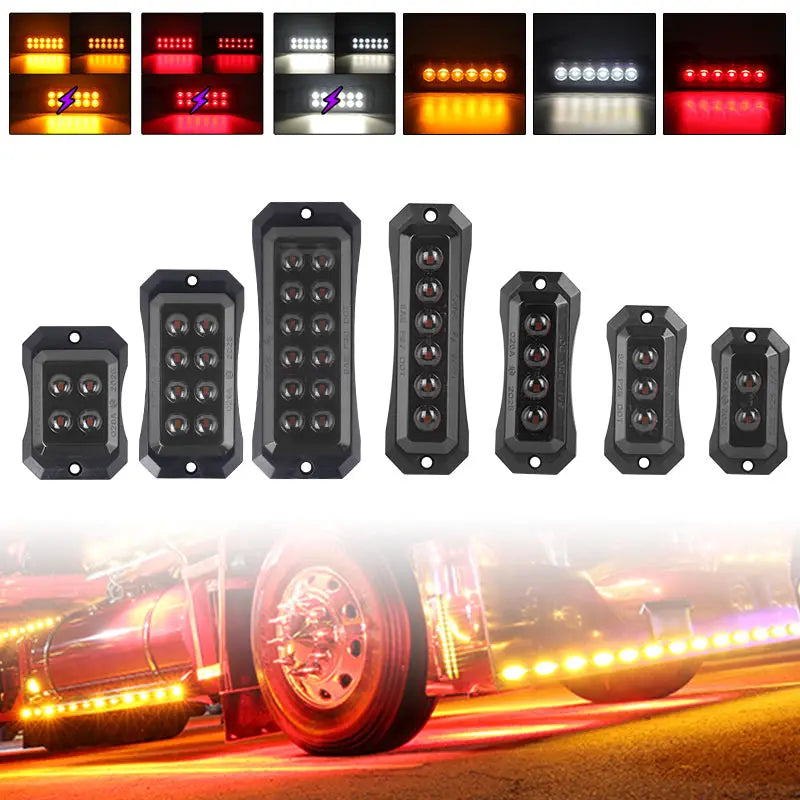 Strobe Side Marker Warning Grille Flashing MINI Bar Truck