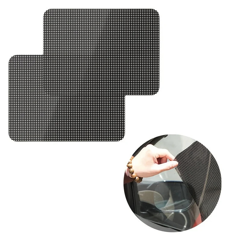 4PCS Sunshade Sticker Black Mesh Electrostatic Side Window Sun