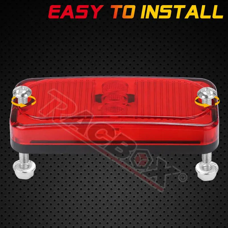 Inch Side Marker Clearance Amber Red Signal Indicator Tail