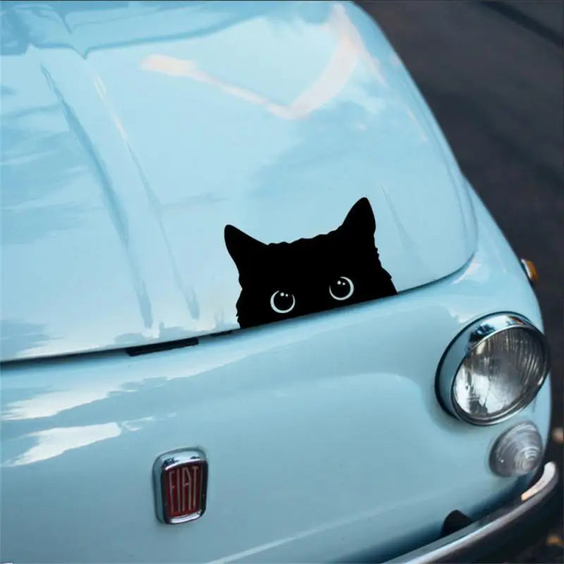 Stickers Waterproof Anime Cartoon Black Cat Sneak Electric