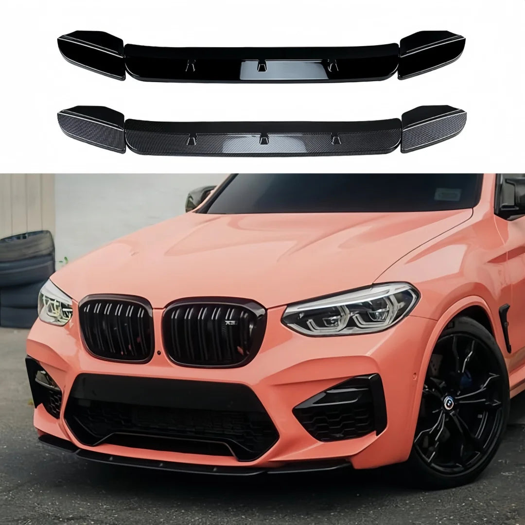 For BMW X3M X4M F97 F98 Gloss Black Carbon Fiber Look Front