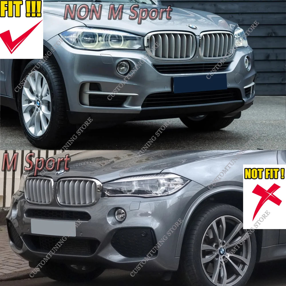 For BMW X5 F15 30D 35I Gloss Black Front Bumper Lip Spoiler