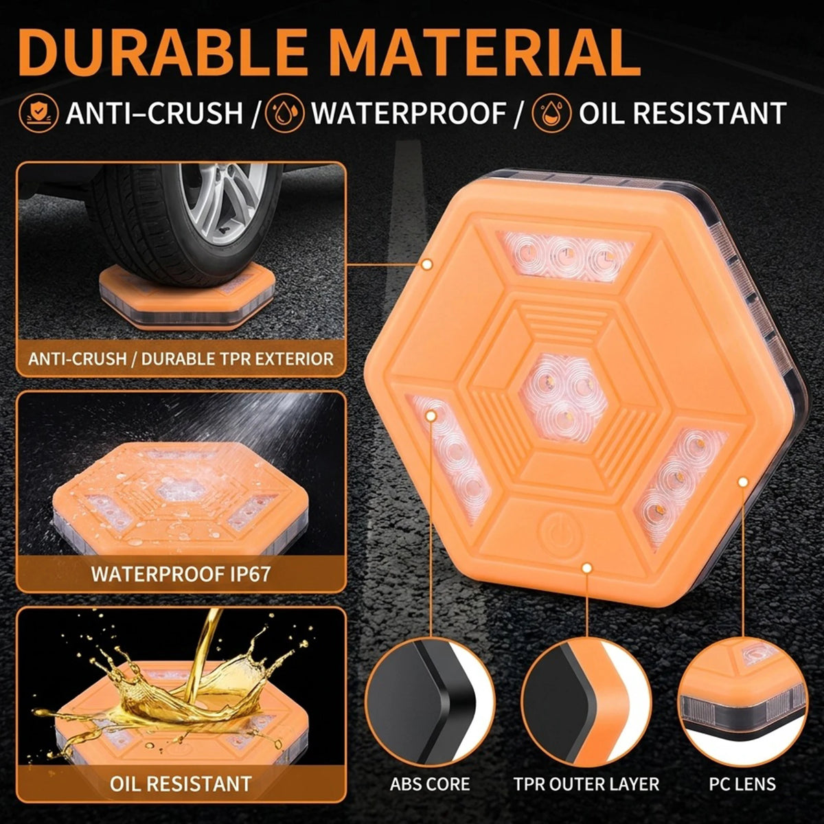 For Repair Lighting Orange Emergency Flashing Multifunctional