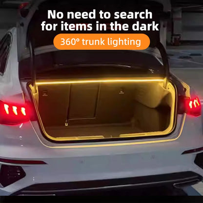 Car Trunk LED Light Strip Flowing Dynamic Tailgate Bar for Audi Ambient 12V Flexible Waterproof Rear Boot Decorative Lam