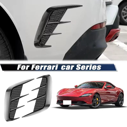 For Ferrari Carbon Fiber Fender Trim Sticker Shark Gills