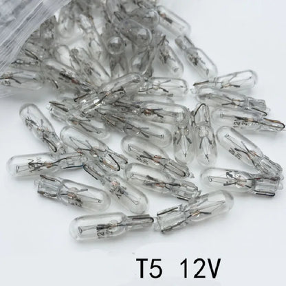 20PCS T5 12V 24V 1.2w W2W White Halogen Instrument