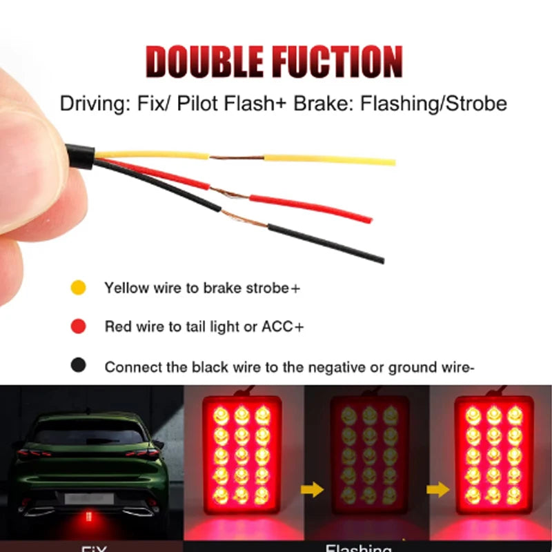 3RD Brake 12V F1 Rear Third Flashing Tail Stop