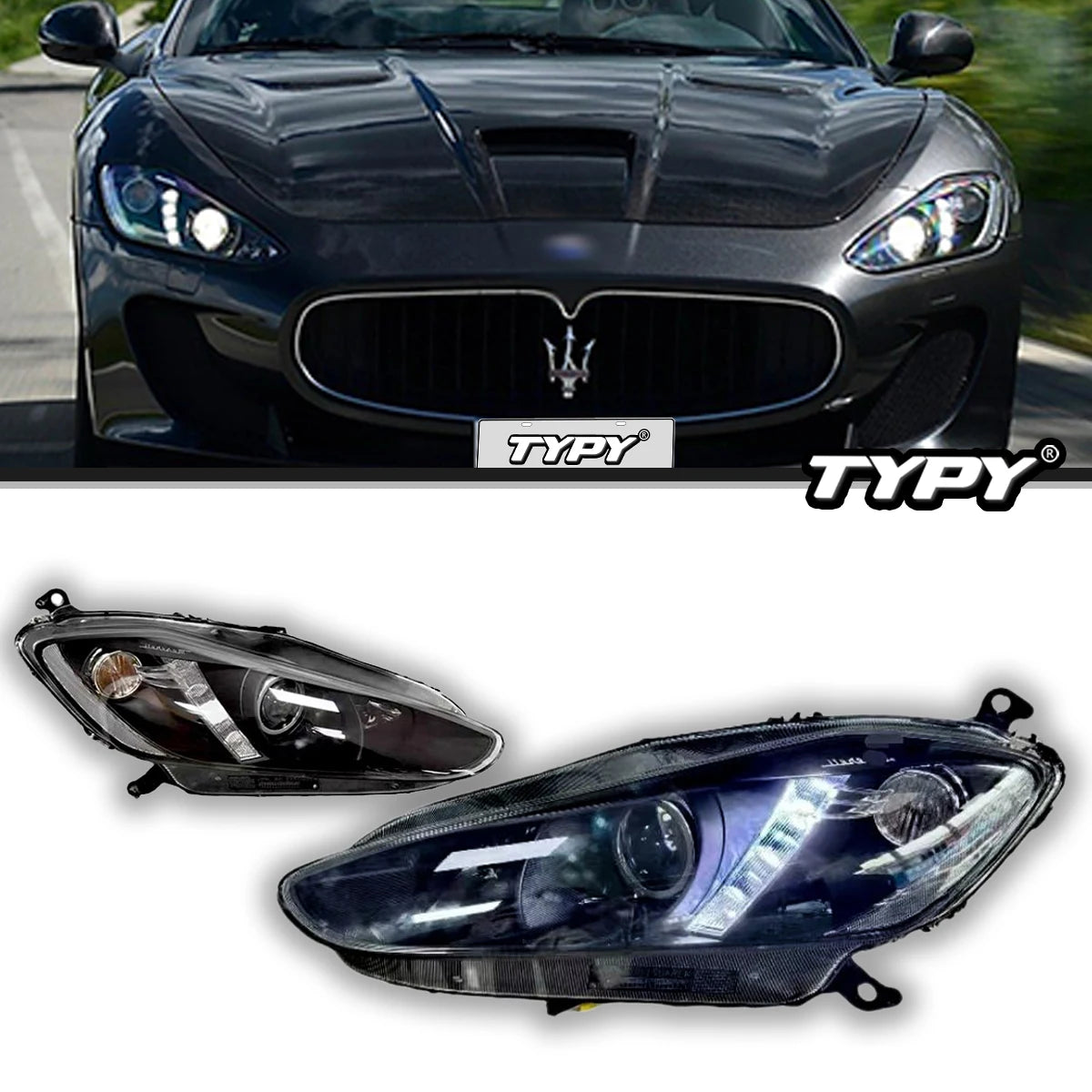 For Maserati Gt Headlight 2007-2020 LED Typy Projetor Head