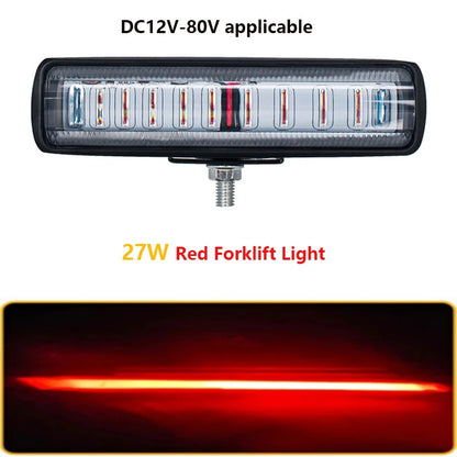 27W Forklift Lightstruck Safety Work Bar 12-80w Red Flood