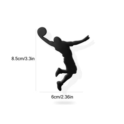 Dsycar 1PCS Metal Badge Emblem Basketball Trunk Adhesive Decal