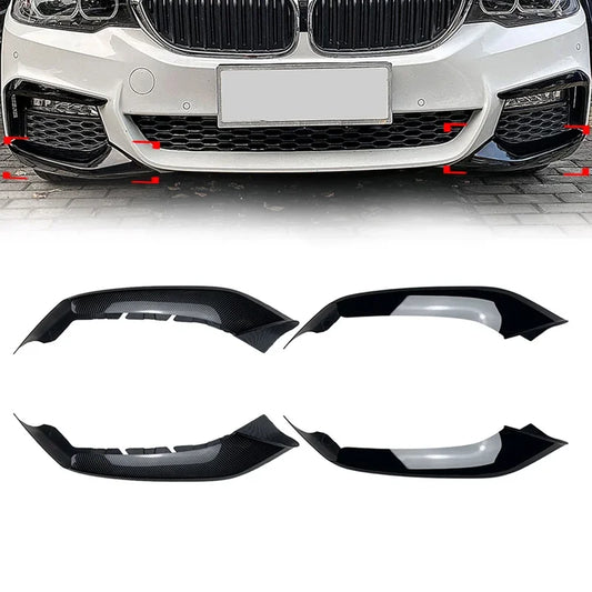 For BMW 5 Series G30 G31 Front Bumper Splitter Lip Canard Trim