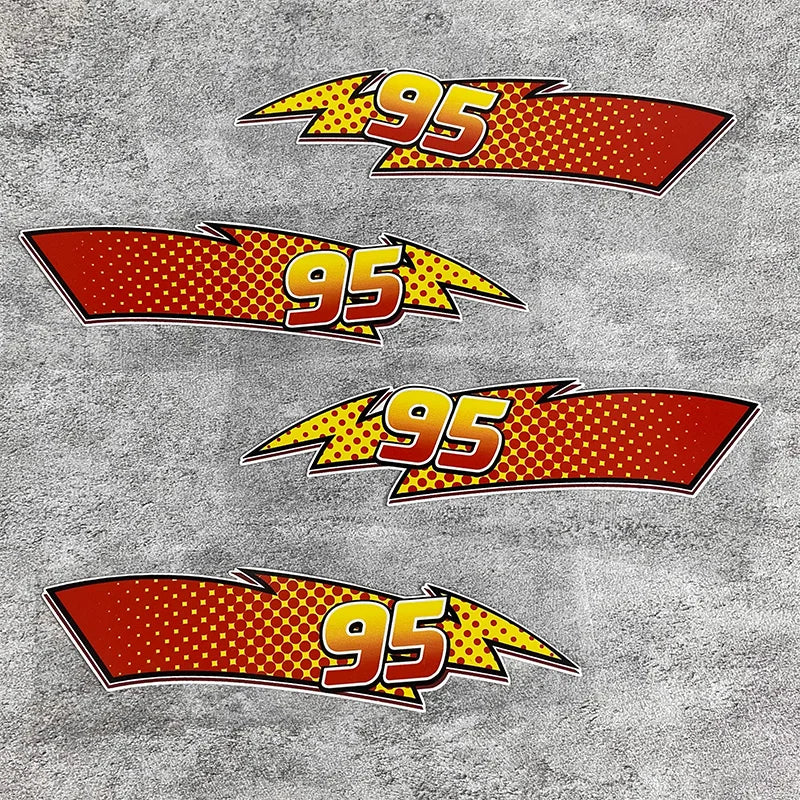 For Auto Rear Windshield Window Door 1pair Lightning Stickers
